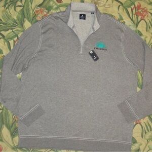 johnnie-O Gray Zip Up Sweater Casamigos